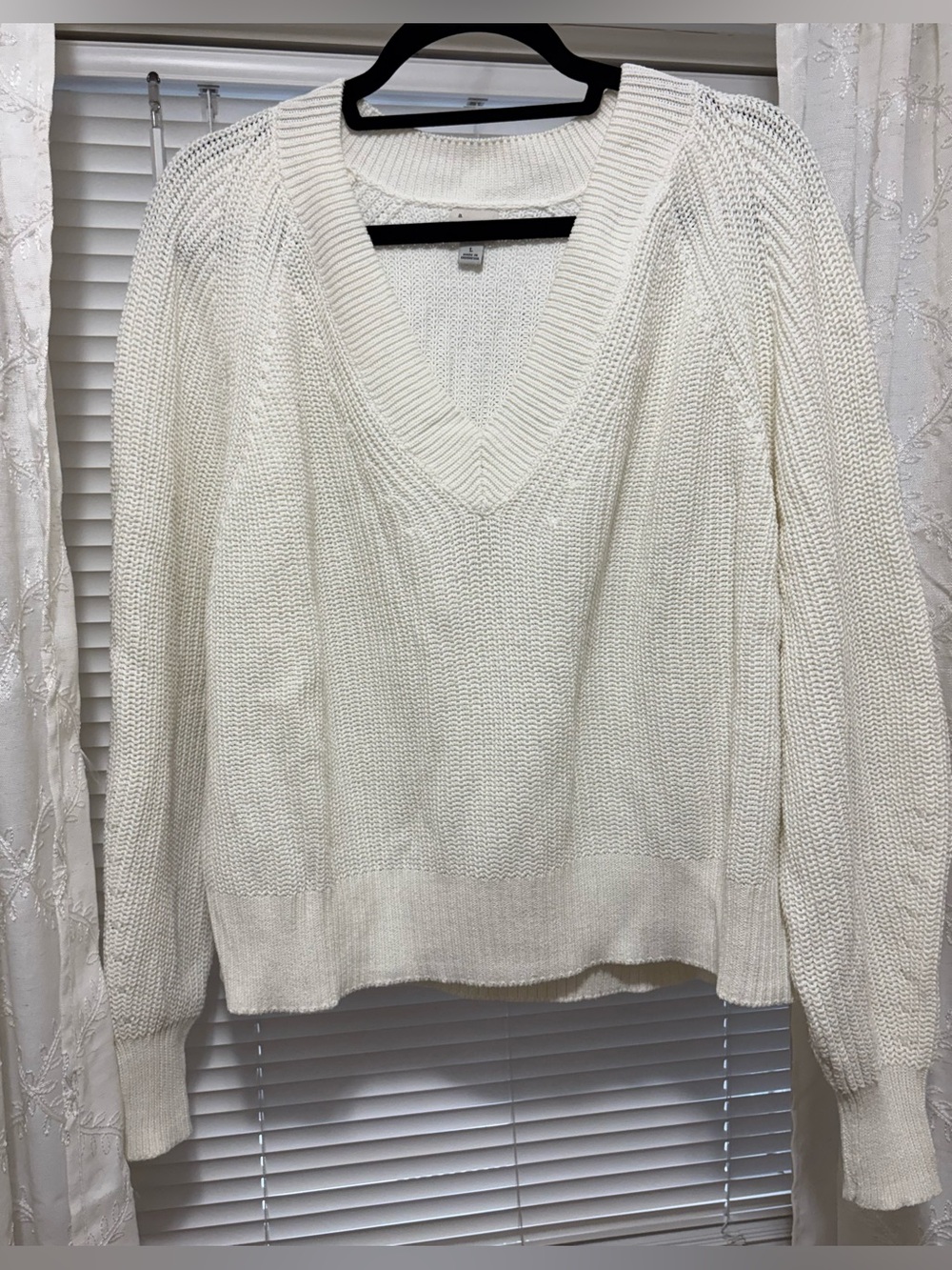 a new day Cream V-Neck Knit Sweater